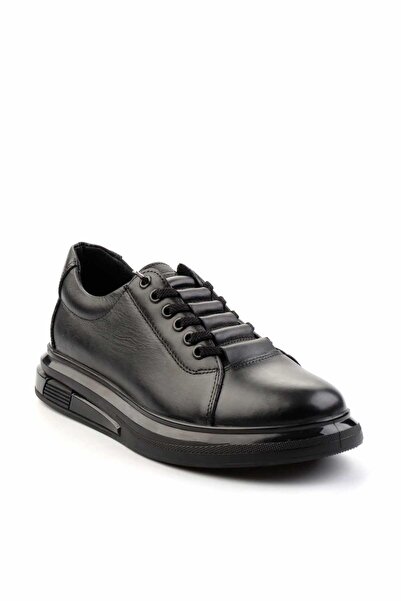 Bambi Siyah Leather Erkek Casual Ayakkabı E01556115543