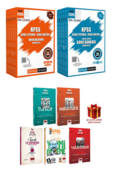 Pegem Akademi Yayıncılık 2026 Pegem Kpss Önlisans Konu Anlatım S Bankası Seti...