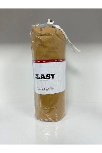 Clasy Ranforce Single Elastic Sheet Set - Plain Mustard