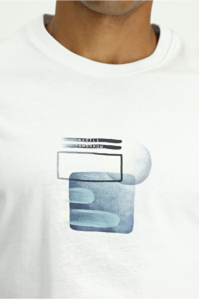 Kiğılı Eco-Line Crew Neck Printed Cotton T-Shirt - Regular Fit