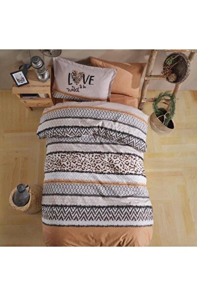 Clasy Ranforce Постільна комплект односпальний Afro V1 Лосось