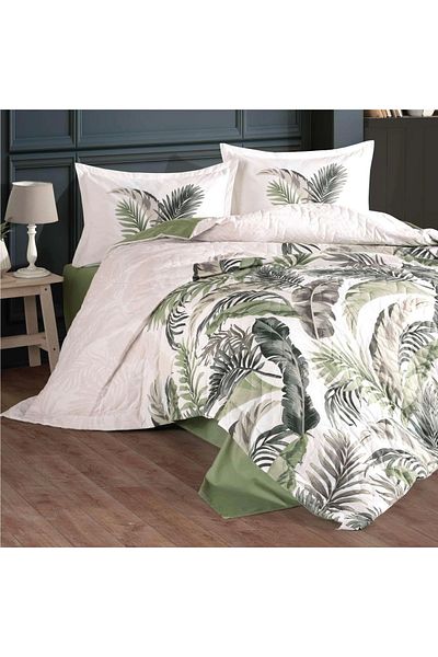 Clasy Ranforce 100% Cotton Double Four Seasons Set Hena V2 Green
