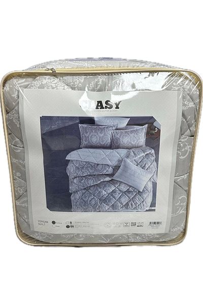 Clasy Ranforce Quilt Sorti Double Gray
