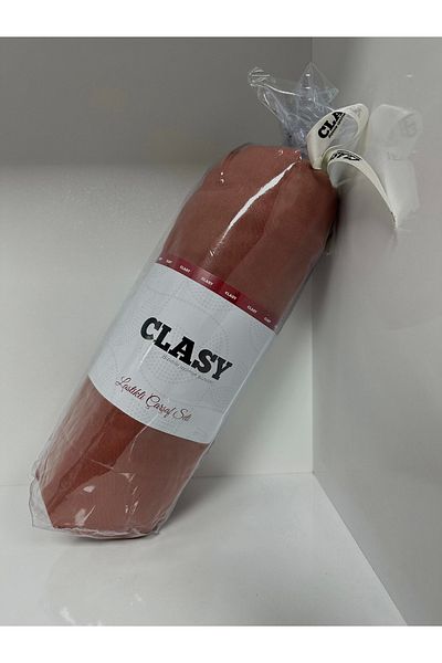 Clasy Ranforce Single Elastic Sheet Set - Brick Color