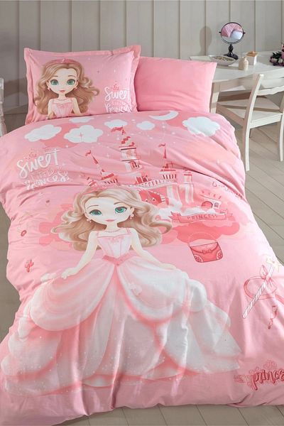 Clasy Μονό Σετ Παπλωματοθήκη Ranforce Sweet Princess V1 Powder