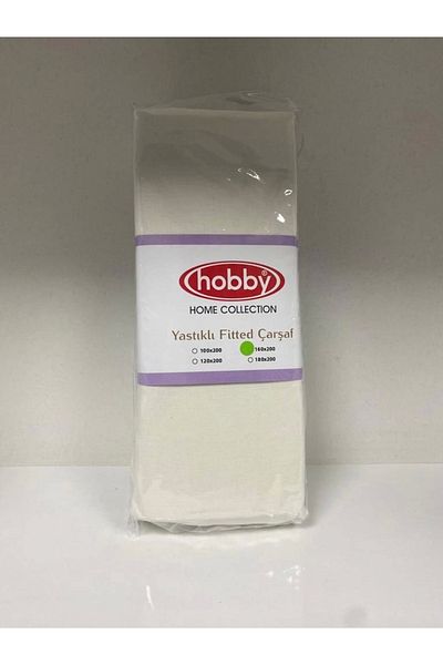 Hobby طقم ملاءات مرنة من Ranforce كريمي سادة مزدوج