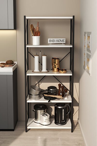 BABHOME MUTFAK DOLABI 5 RAFLI METALBEYAZ