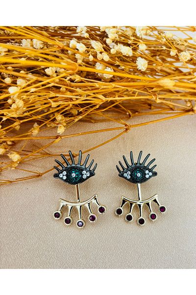 Markiz Takı Brand Eye Earrings