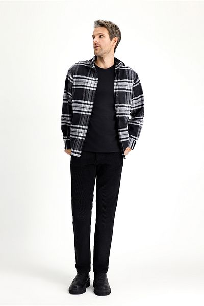 Kiğılı Long Sleeve Oversize Plaid Shacket Lumberjack Cotton Shirt / Coat