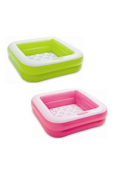 Intex 57100 Square Children's Pool with Inflatable Base 25x 86 X 86cm.