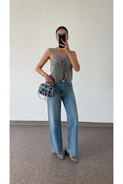 HAZELANNA جينز ممزق صغير