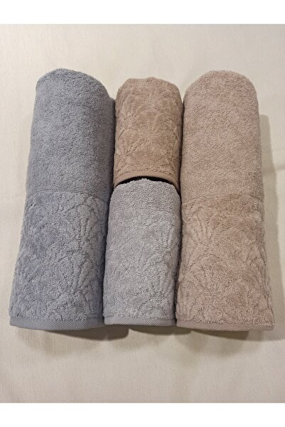 ŞENER HOME Набір для ванної кімнати з 4 предметів, рушник для ванної та рушник для голови - кавовий та сірий
