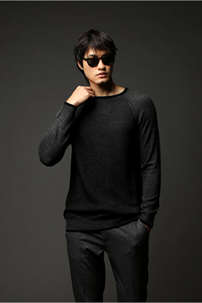 Kiğılı Pulover de tricotaj cu dungi slim cu decolteu