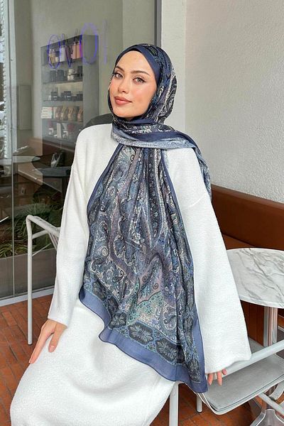 lamelif.com Памучен шал с ретро шарки на Парламента