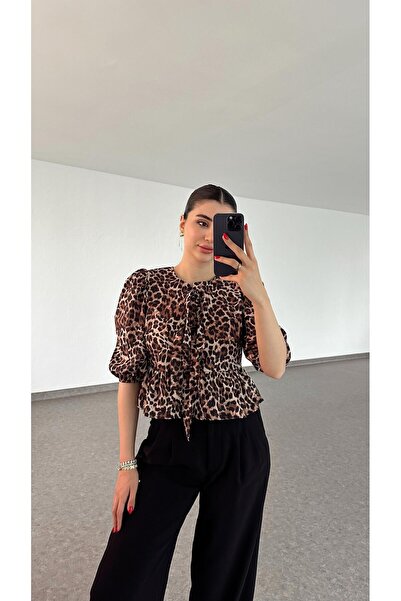 HAZELANNA بلوزة ليوبارد
