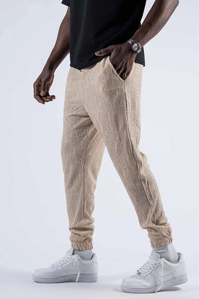 SUPERBLUE Ανδρικό Basic Casual Loose Beige Jogger Παντελόνι με τσέπες