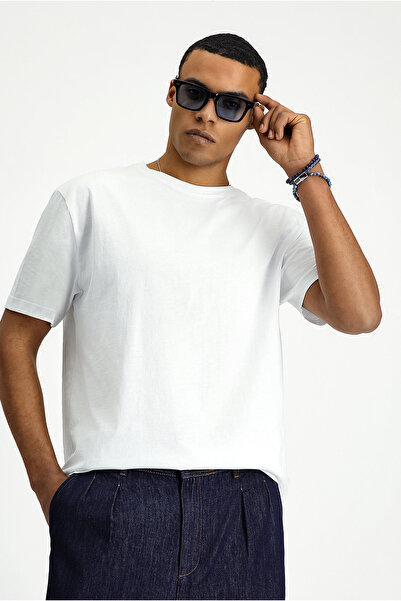 Kiğılı Μπλουζάκι με λαιμόκοψη Oversize από βαμβακερό εμπριμέ