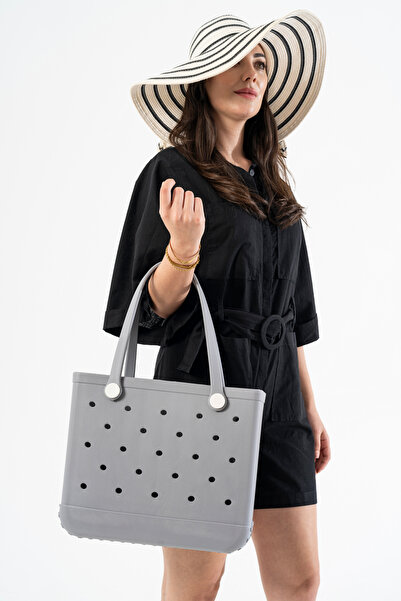 Hilaliart Gray Eva Beach Bag - Unisex, Modern and Water Resistant