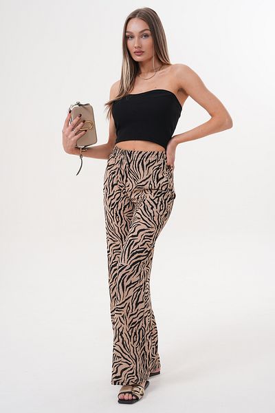 lzv Women's Zebra Pattern Thin Satin Summer Loose Wide Leg Sweatpants – Lightweight & Stylish