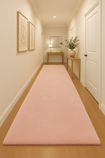 KEVLİNE Yumuşak Dokulu Tüylü  Makinede Yıkanabilir Kaymaz Taban Peluş Halı