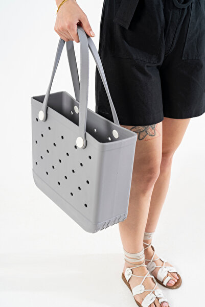 Hilaliart Gray Eva Beach Bag - Unisex, Modern and Water Resistant
