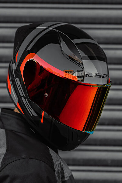 LS2 Rapıd 2 Race Chos Siyah Kırmızı Kask