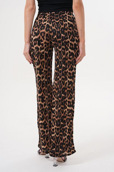lzv Women's Leopard Print Thin Satin Summer Loose Wide Leg Sweatpants – Lightweight & Stylish
