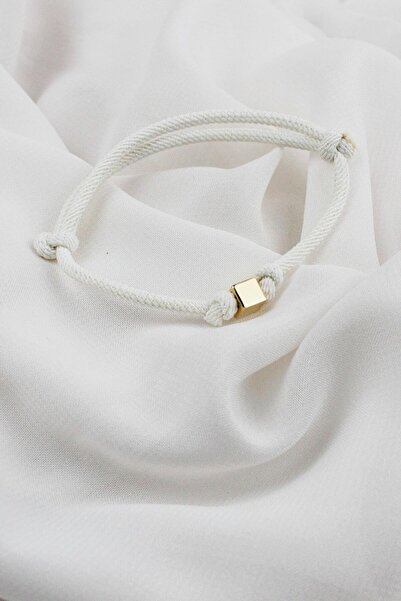 Agora Silver Veelka 14 Ayar Altın Unisex Spor Ipli Küp Altın Bileklik