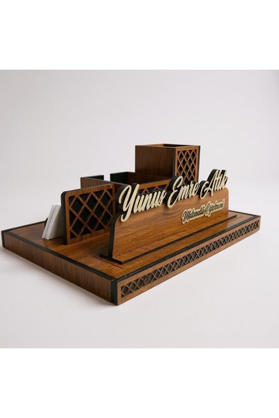 Grafiza Kişiye Özel Ahşap İsimlikli Kalemlik