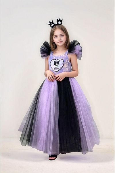 ABİYEKİDS Kuromi Costume - Girls' Evening Dress, Birthday Party Dress Aby885