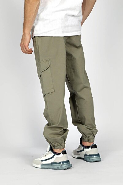 Lee Cooper Zargo Normal Waist Regular Cut Straight Leg Khaki Men's Trousers