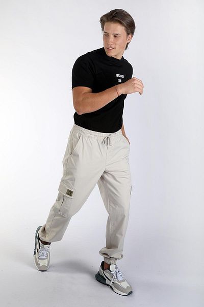 Lee Cooper Мъжки плетени панталони Zargo, цвят Stone
