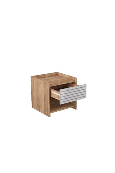 Generic Elegant Malaysian Wood Bedside Table – Modern Design with Storage Drawer