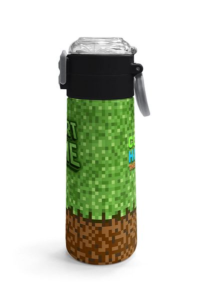 Coral High Kids High Craft Patterned Steel Thermos with Straw and Direct Drinking 500 ml 31992