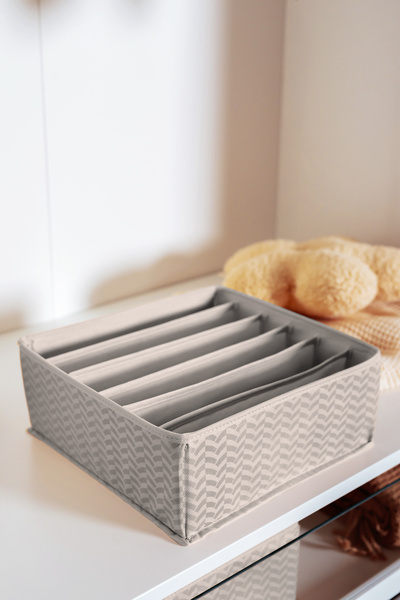 Serstil 6-Section Drawer Interfon Dizi Clothing Organizer 28X28X12Cm