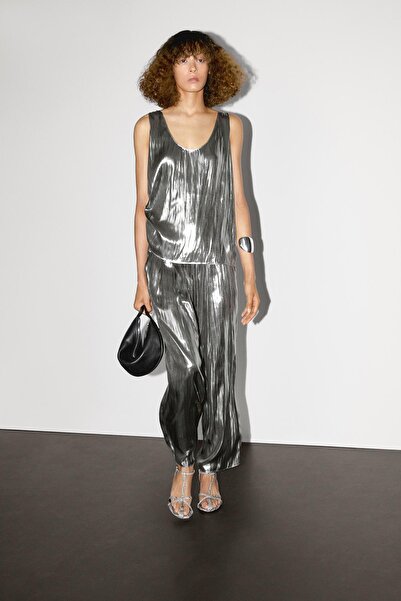 Massimo Dutti Dökümlü metalik askılı top