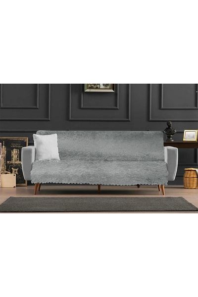 KÜÇÜKSOY Light Gray Sponge Seat Cover Patterned