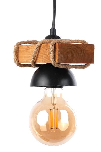 megüsa Rustic Rope Chandelier - Wooden Single Design
