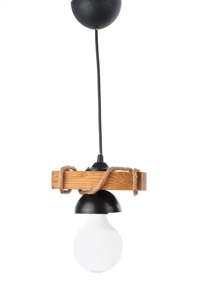 megüsa Rustic Rope Chandelier - Wooden Single Design