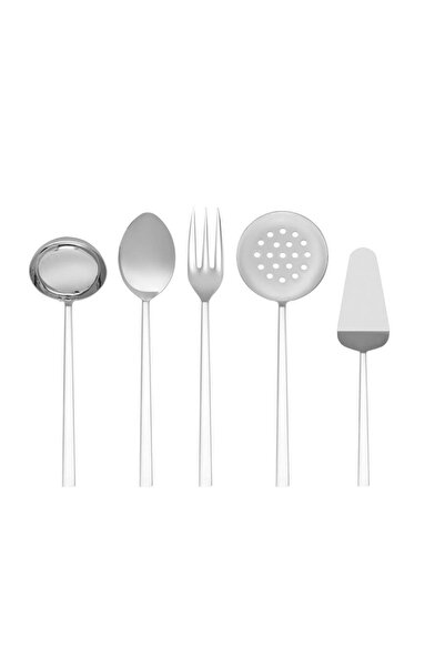 Hisar Tulip 5 Piece Steel Serving Set