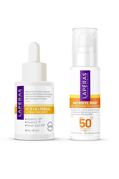 LAPERAS Aydınlatıcı, Leke Karşıtı, Antioksidan Bakım Spf 50 Yüksek Güneş Koruyucu Set 2'li Paket