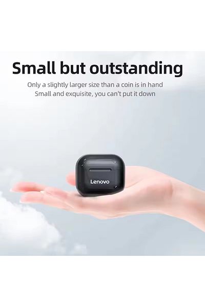 Choice Lenovo Lp40 Black Original Bluetooth Ipx4 Waterproof With Semi-in-ear Design Sport Headphones
