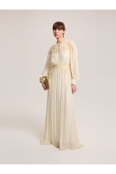BAQA Lace Embroidered Silk Dress