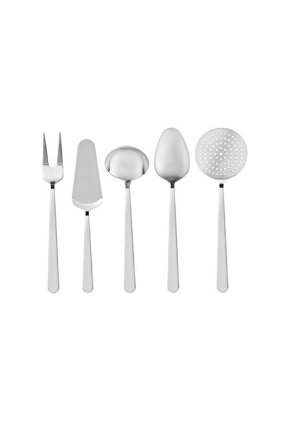 Hisar Nice 5 Piece Steel Serving Set