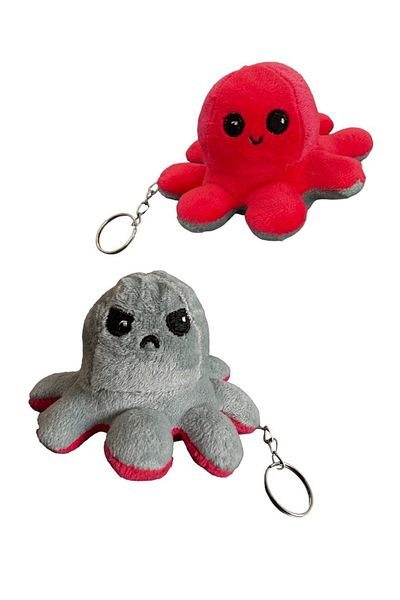 farist Mod Change Octopus Toy with Switch - Dark Pink/Grey