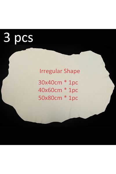 Choice Suede Mix Sizes - 3pcs Auto Care Natural Chamois Leather Car Cleaning Cloth Genuine Leather Wash Sue