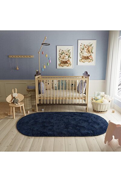 SERENİTA KAYMAZ TABAN MAVİ POST/PELUŞ OVAL SAÇAKSIZ MODERN OTURMA ODASI SALON...