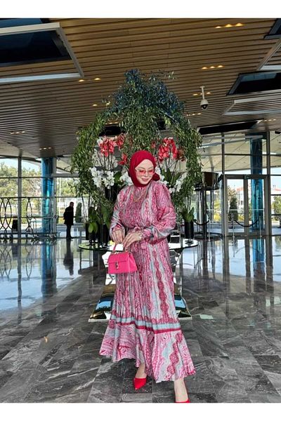 SERAH BUTİK Premium Quality Satin Plisse Princess Dress