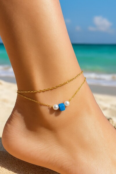 X-Lady Accessories Altın Renk İnci Bodrum Boncuk Model Singapur Ve Sf Zincir ...