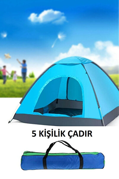 whitetech 5 Kişilik Kaliteli Su Geçirmez Kamp Çadırı 220x250x150 Cm